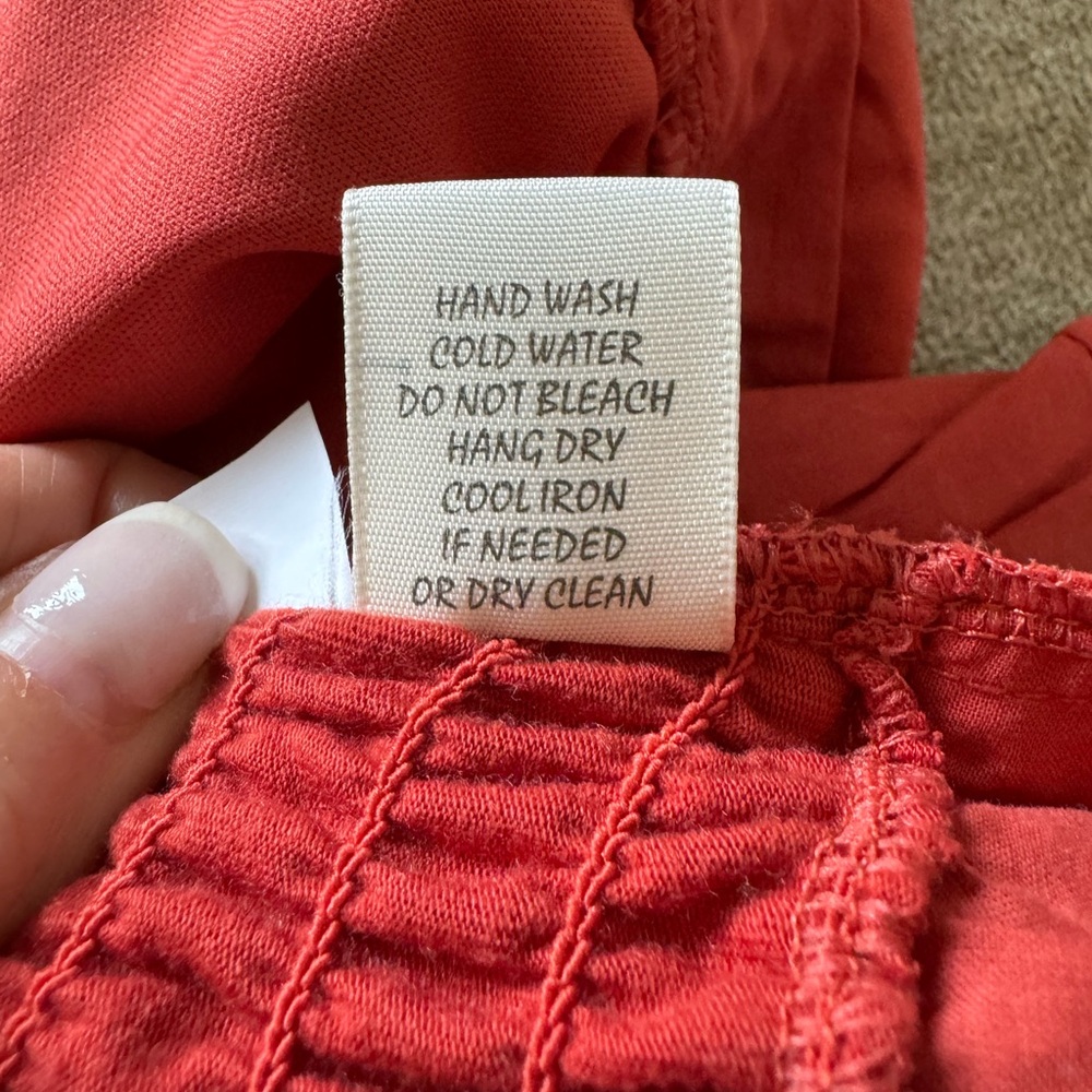 Adiva tank top style orange ruffle details size small NWTS spandex back - Picture 4 of 4